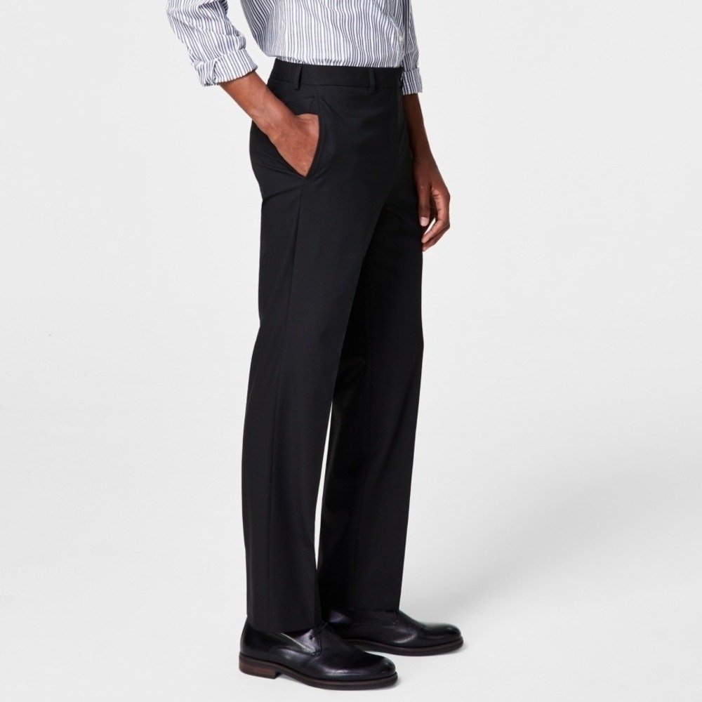 Michael Kors Mens Marvin Dress Pants 40x29 Black Classic Fit Stretch Trouser NWT